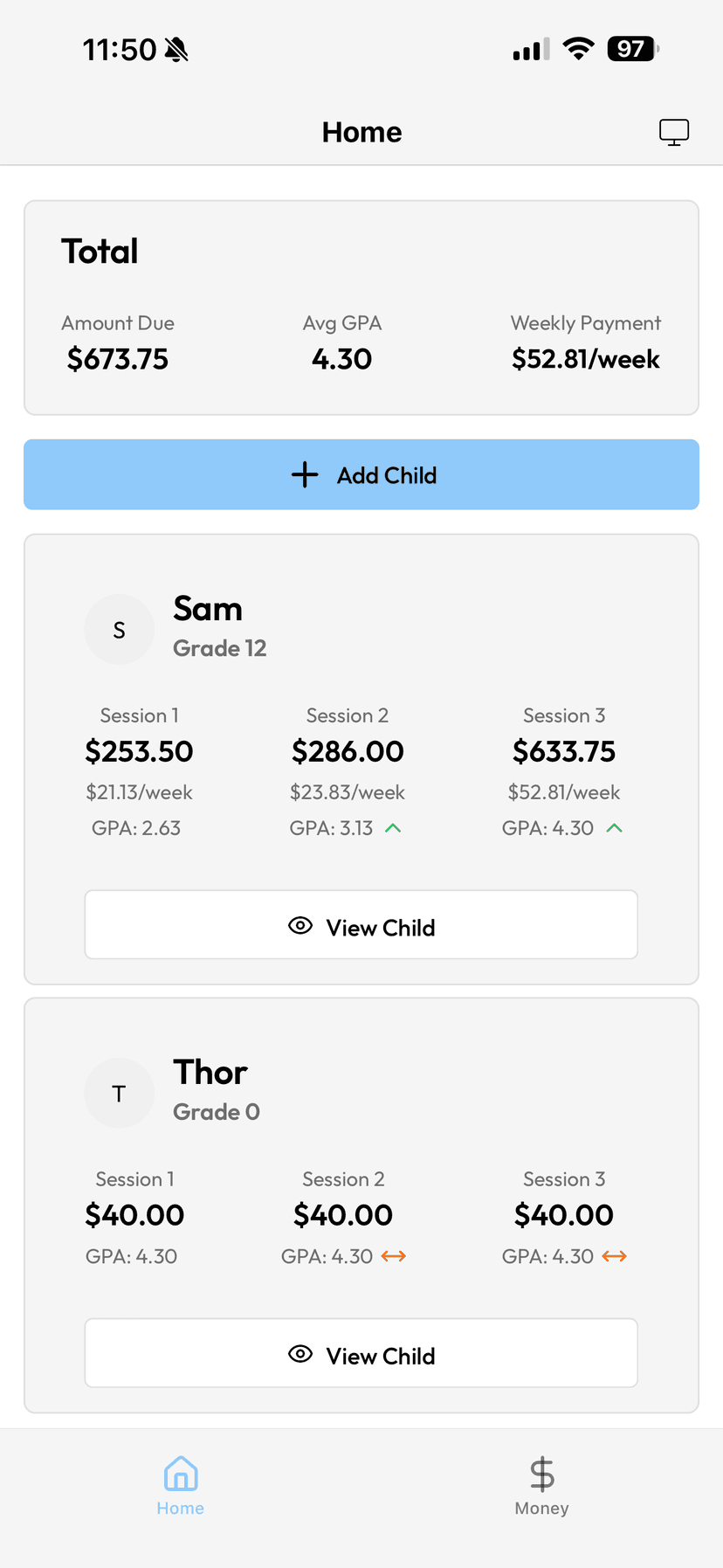 PayGrade allowance calculator screenshot